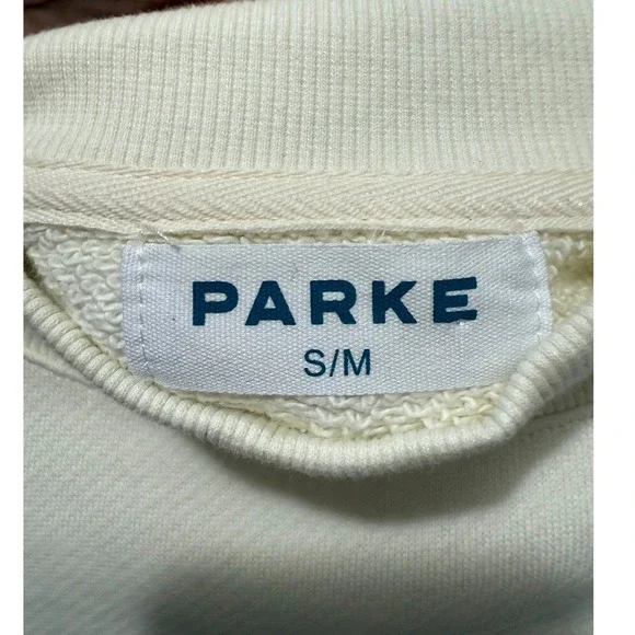 PARKE Mockneck Sweatshirt Briland Bahamas Fish Cream Womens Size S/M NWOT - Picture 3 of 7